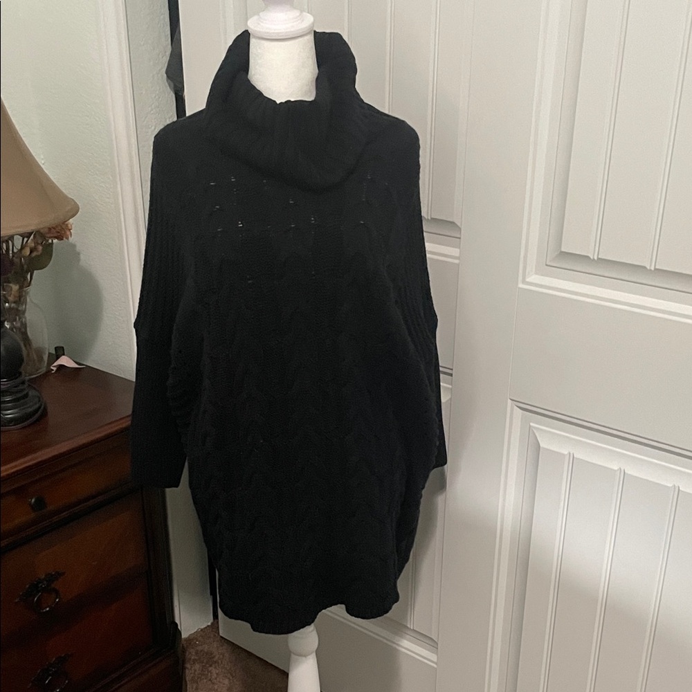 Express Women's Black Turtleneck Sweater